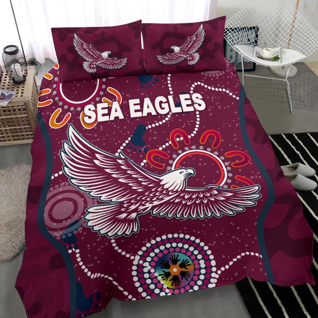 Manly Warringah Bedding Set Sea Eagles ANZAC Day Camouflage Indigenous