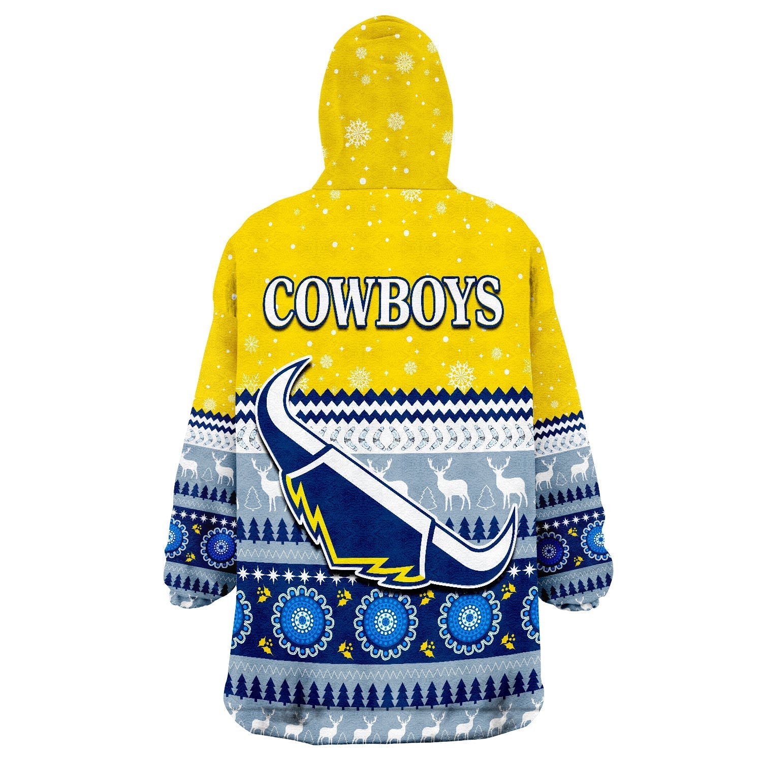 Cowboys Aboriginal Christmas North Queensland Wearable Blanket Hoodie - Vibe Hoodie Shop