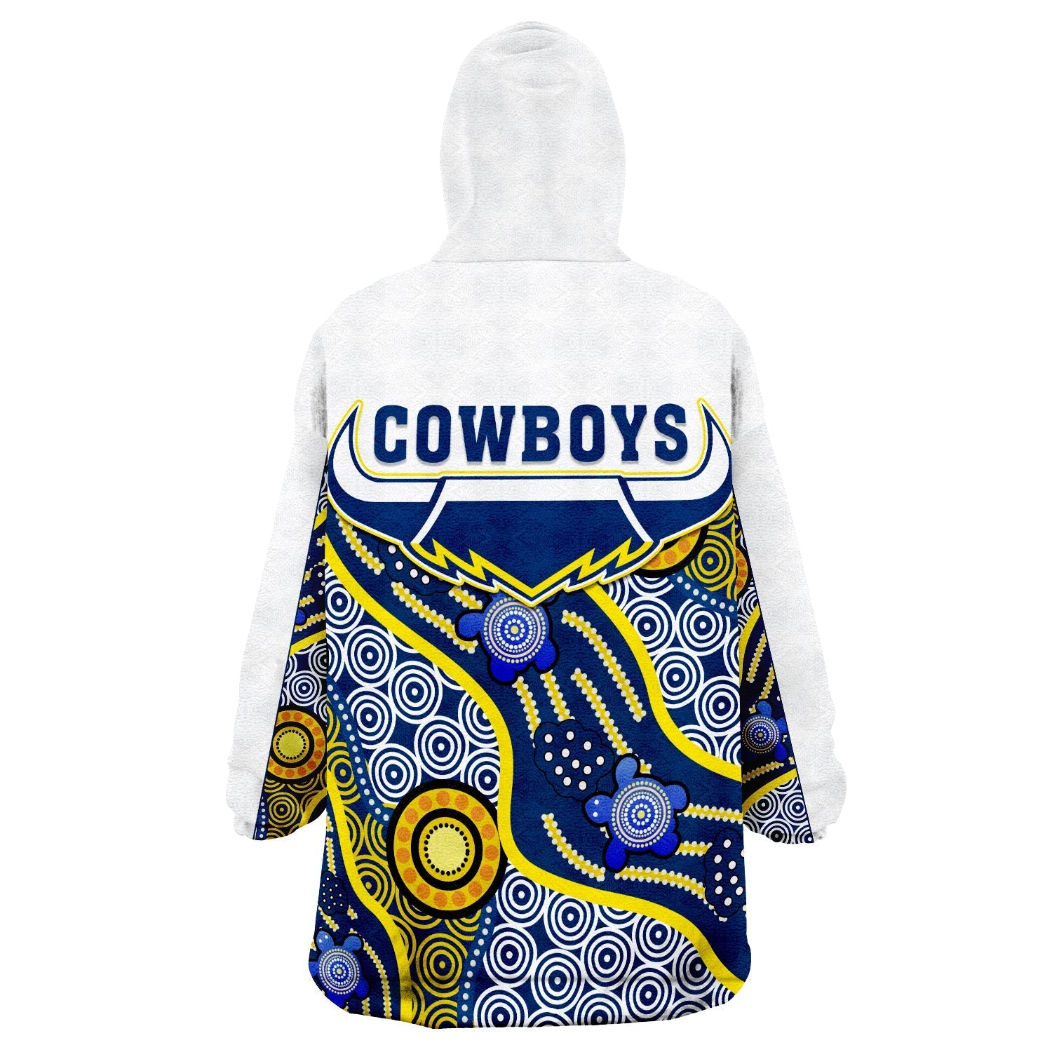 (Custom Personalised) Cowboys North Queensland Indigenous Wearable Blanket Hoodie - Vibe Hoodie Shop