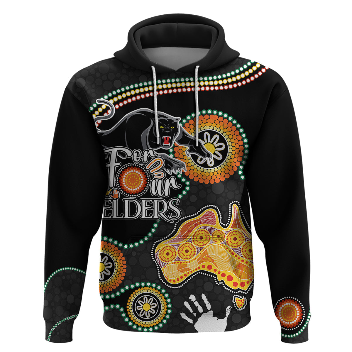 Personalised NAIDOC Week 2023 NRL Panther For Our Elders Hoodie LT7 - Vibe Hoodie Shop