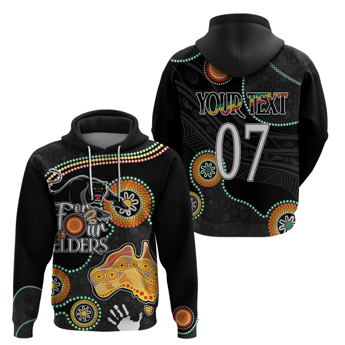 Personalised NAIDOC Week 2023 NRL Panther For Our Elders Hoodie LT7 - Vibe Hoodie Shop
