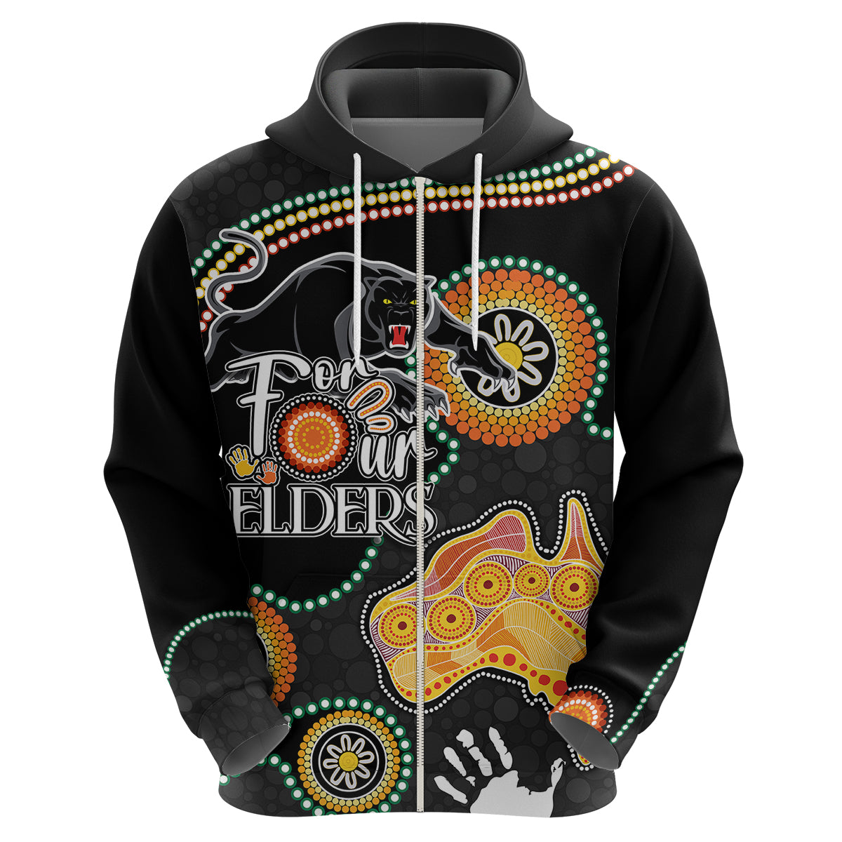 Personalised NAIDOC Week 2023 NRL Panther For Our Elders Hoodie LT7 - Vibe Hoodie Shop