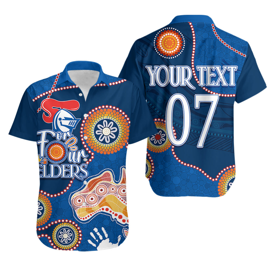 Personalised NAIDOC Week 2023 NRL Knights For Our Elders Hawaiian Shirt - Vibe Hoodie Shop