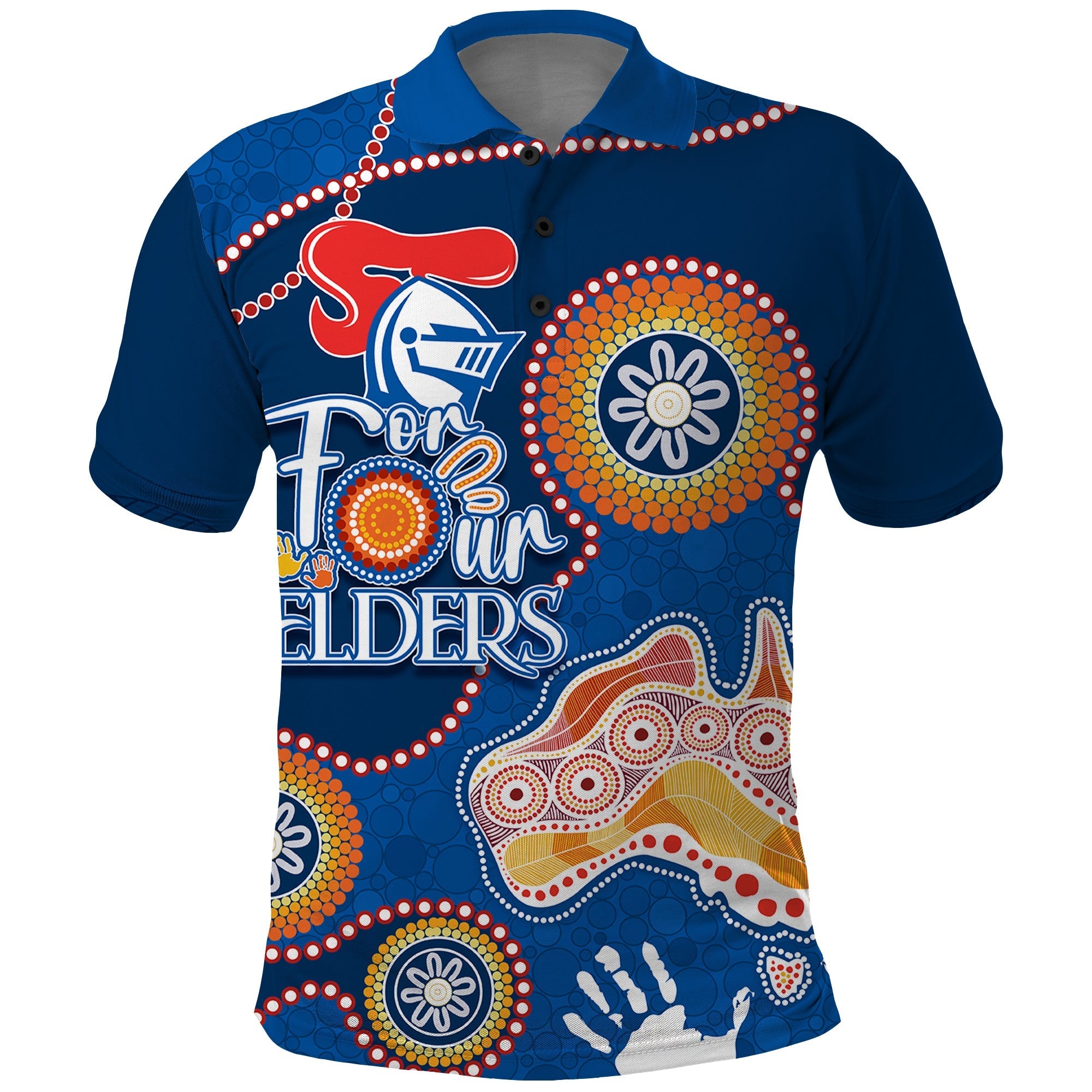 Personalised NAIDOC Week 2023 NRL Knights For Our Elders Polo Shirt - Vibe Hoodie Shop