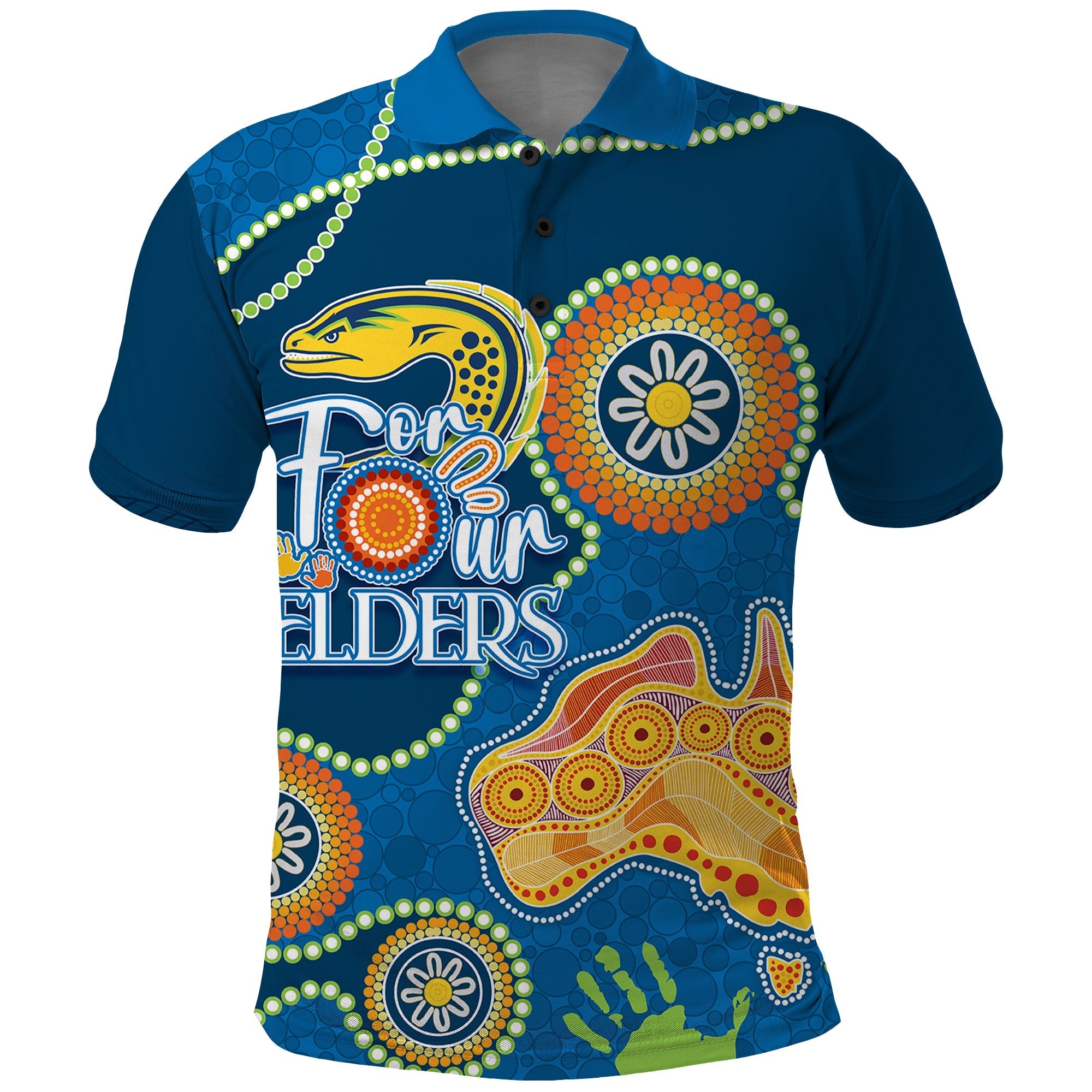 Personalised NAIDOC Week 2023 NRL Eels For Our Elders Polo Shirt - Vibe Hoodie Shop