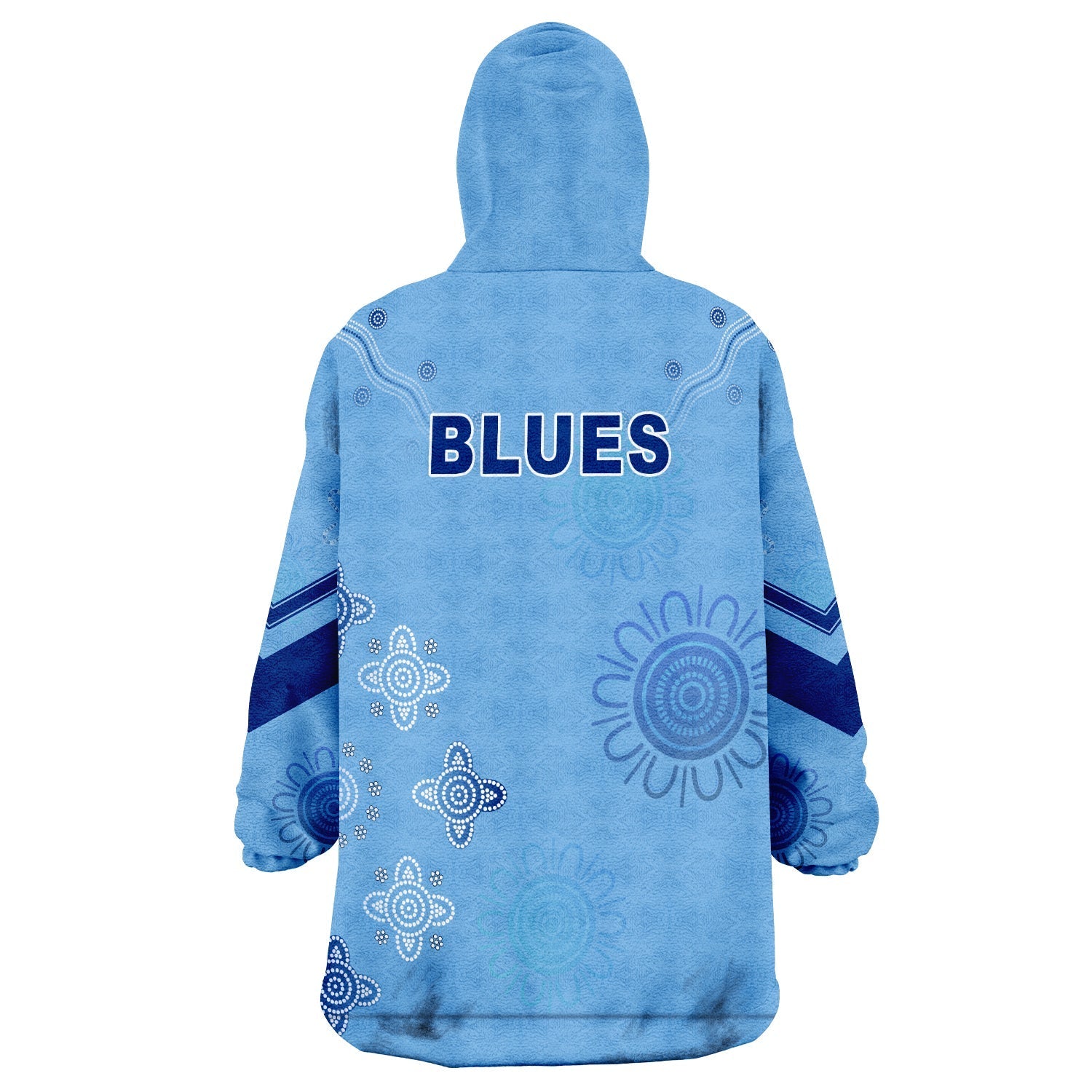 (Custom Personalised) NSW Blues Indigenous Rugby New South Wales Wearable Blanket Hoodie - Vibe Hoodie Shop