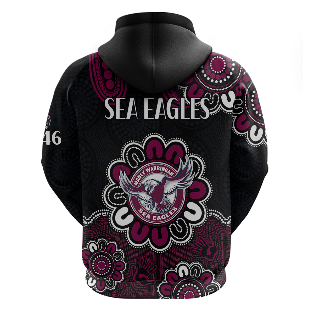 NRL Manly Warringah Sea Eagles Rugby 1946 Aboriginal Hoodie LT9 - Vibe Hoodie Shop