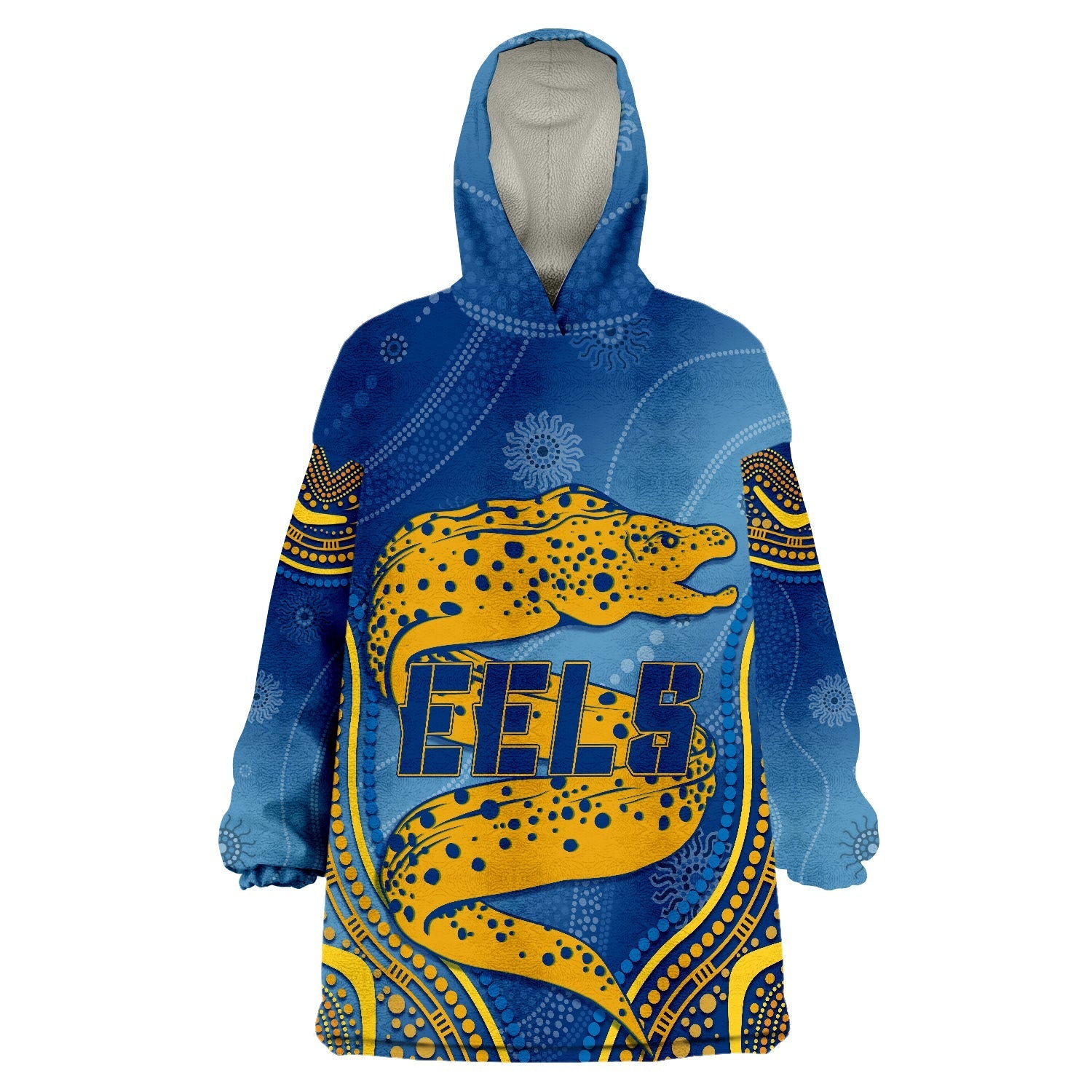 Personalised Parramatta Rugby Eels Aboriginal Simple Style Wearable Blanket Hoodie - Vibe Hoodie Shop