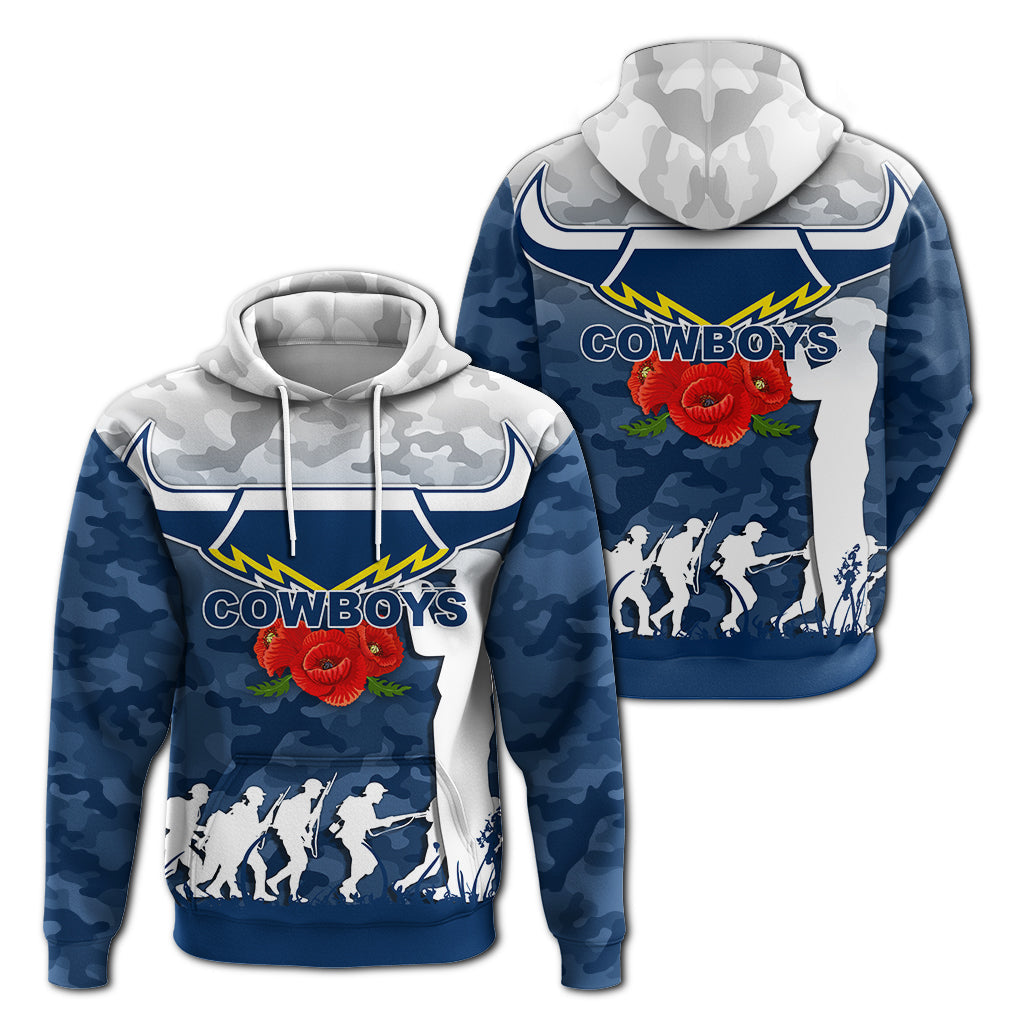 North Queensland Cowboys ANZAC Day Camo Hoodie - LT12 - Vibe Hoodie Shop