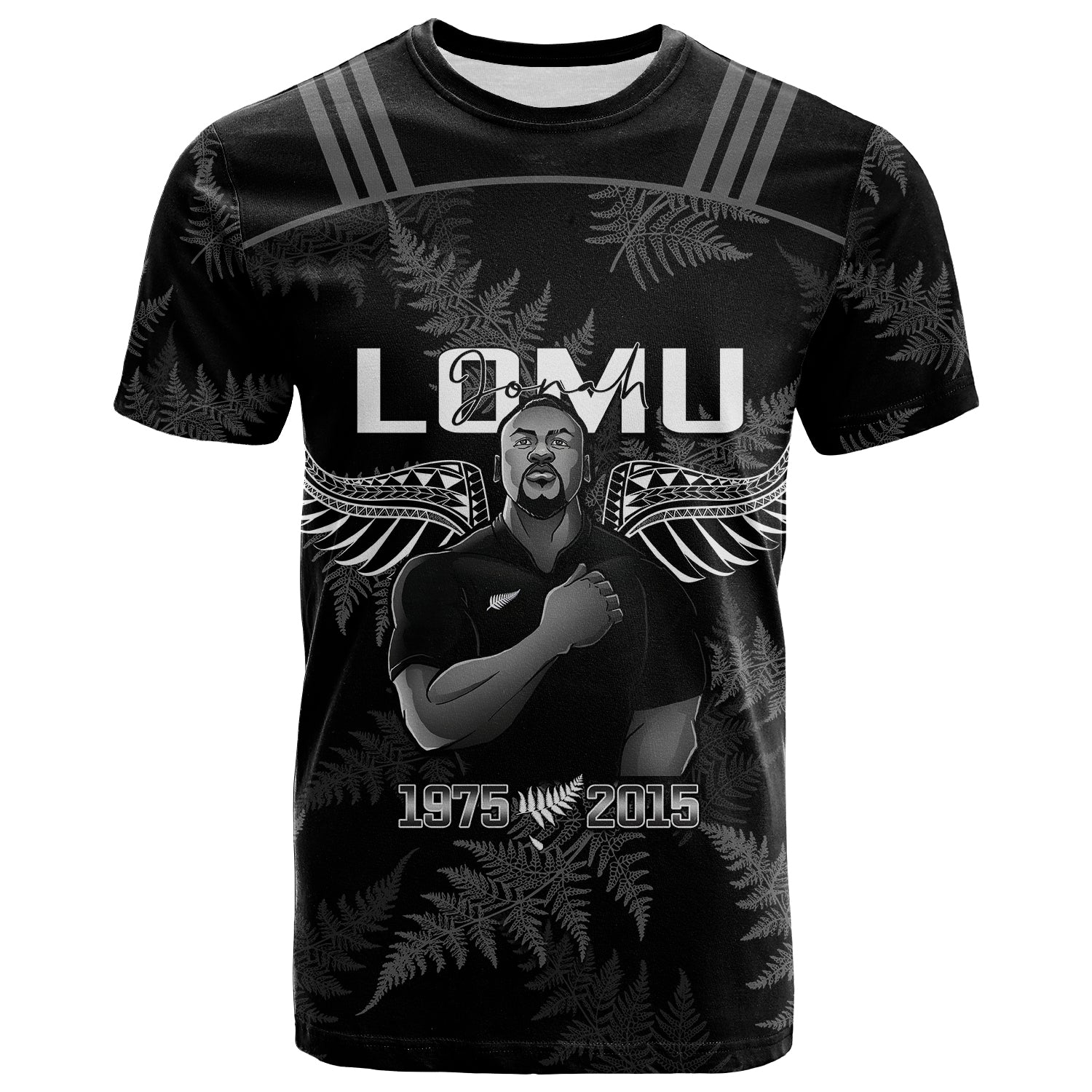 New Zealand Silver Fern Rugby T Shirt Jonah Lomu Aotearoa Legend - Vibe Hoodie Shop