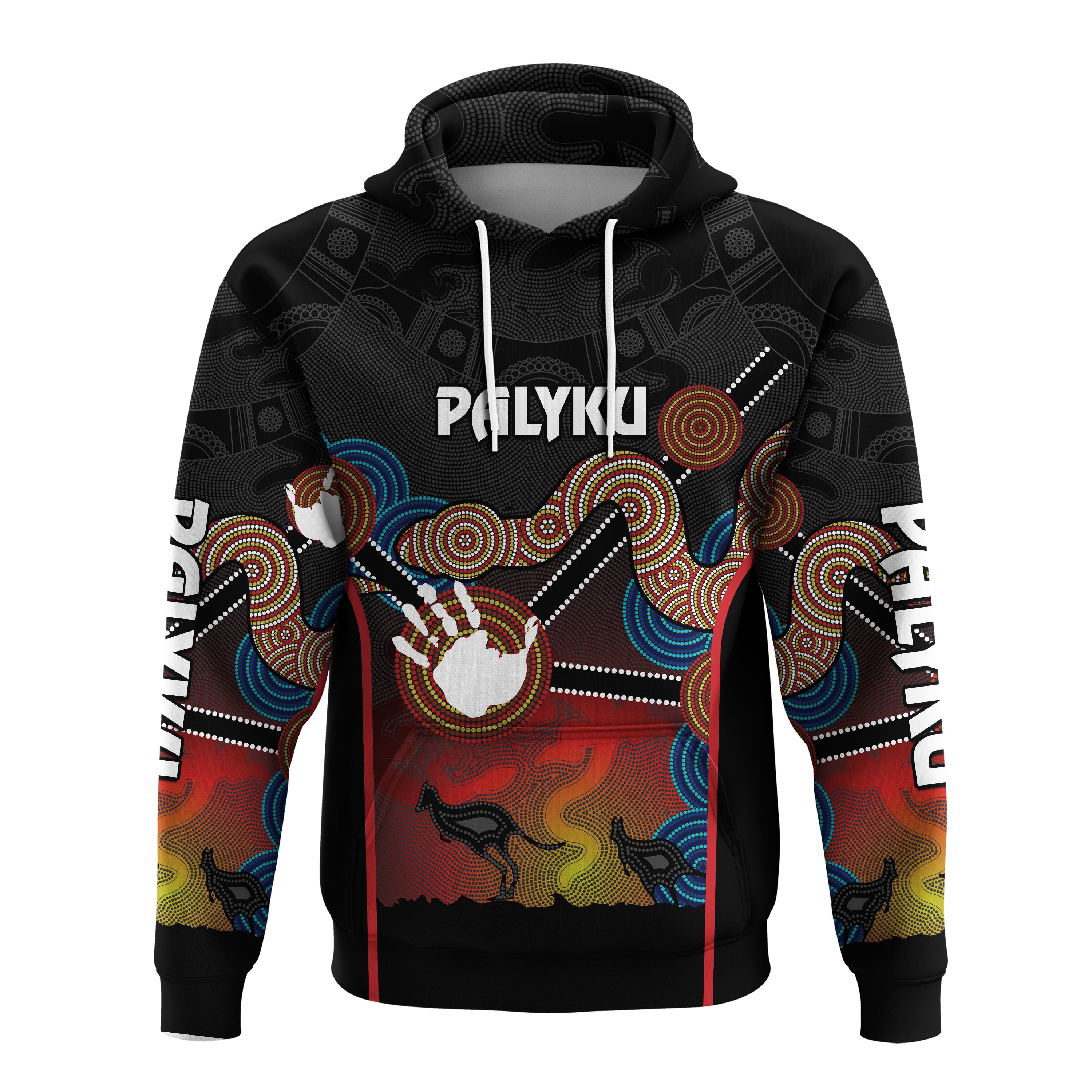 Personalised PALYKU Aboriginal Hoodie Australian Boomerang And Snake Indigenous Art - Vibe Hoodie Shop