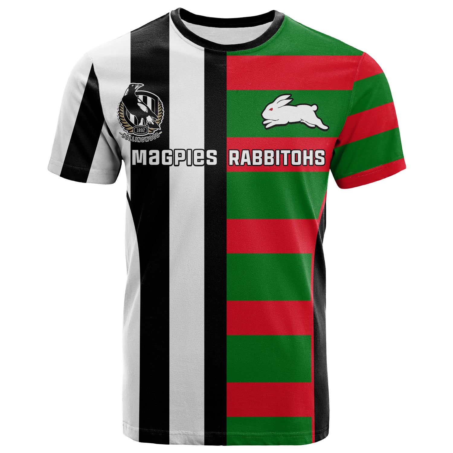 CUSTOMER REQUEST- Magpies Rabbitohs - 26/04/2024 - T Shirt - LT14