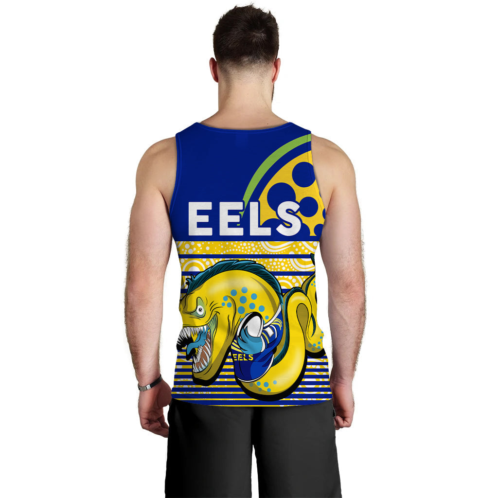 Eels Rugby Parra Aboriginal Blue And Gold Men Tank Top - - Vibe Hoodie Shop