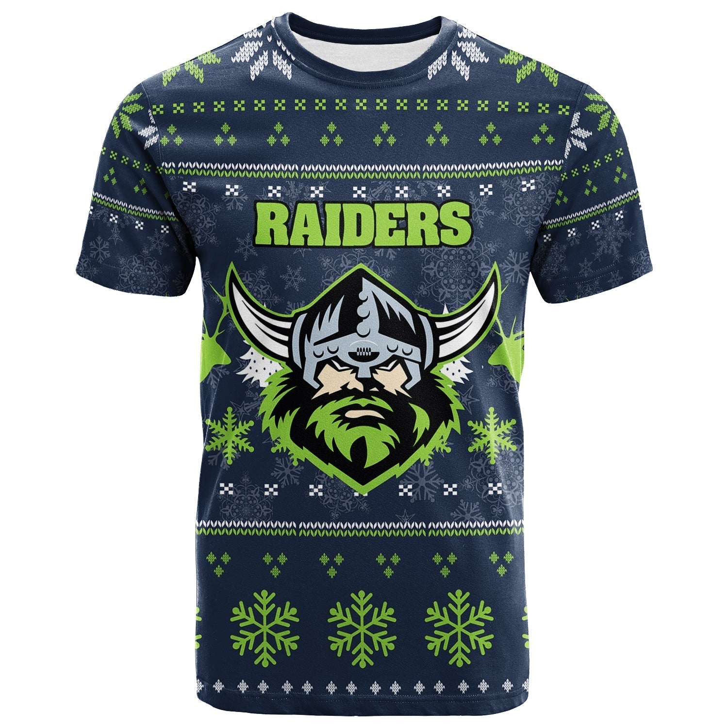 Canberra Raiders T shirt - Christmas Ugly Style - - Vibe Hoodie Shop