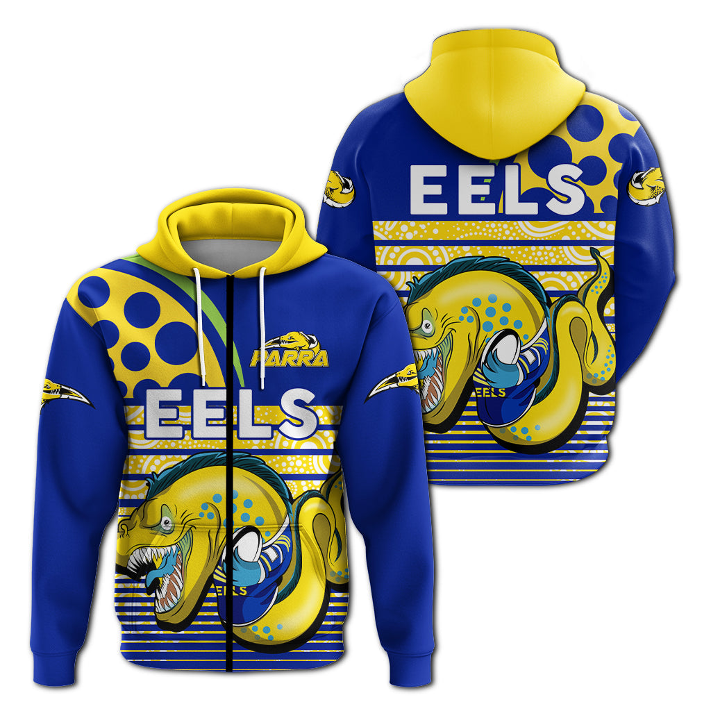 Eels Rugby Parra Aboriginal Blue And Gold Hoodie - LT2 - Vibe Hoodie Shop
