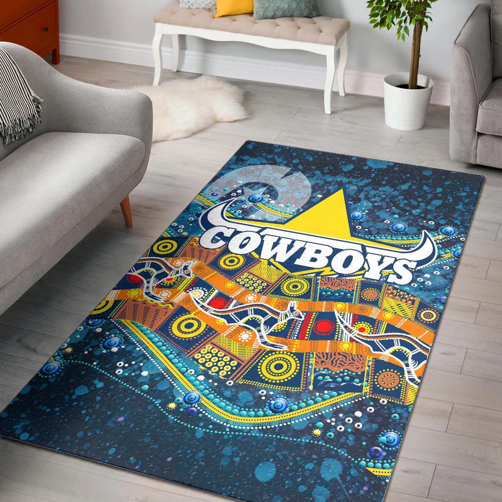 NAIDOC Week Cowboys Area Rug - Aboriginal Dot Painting - - Vibe Hoodie Shop