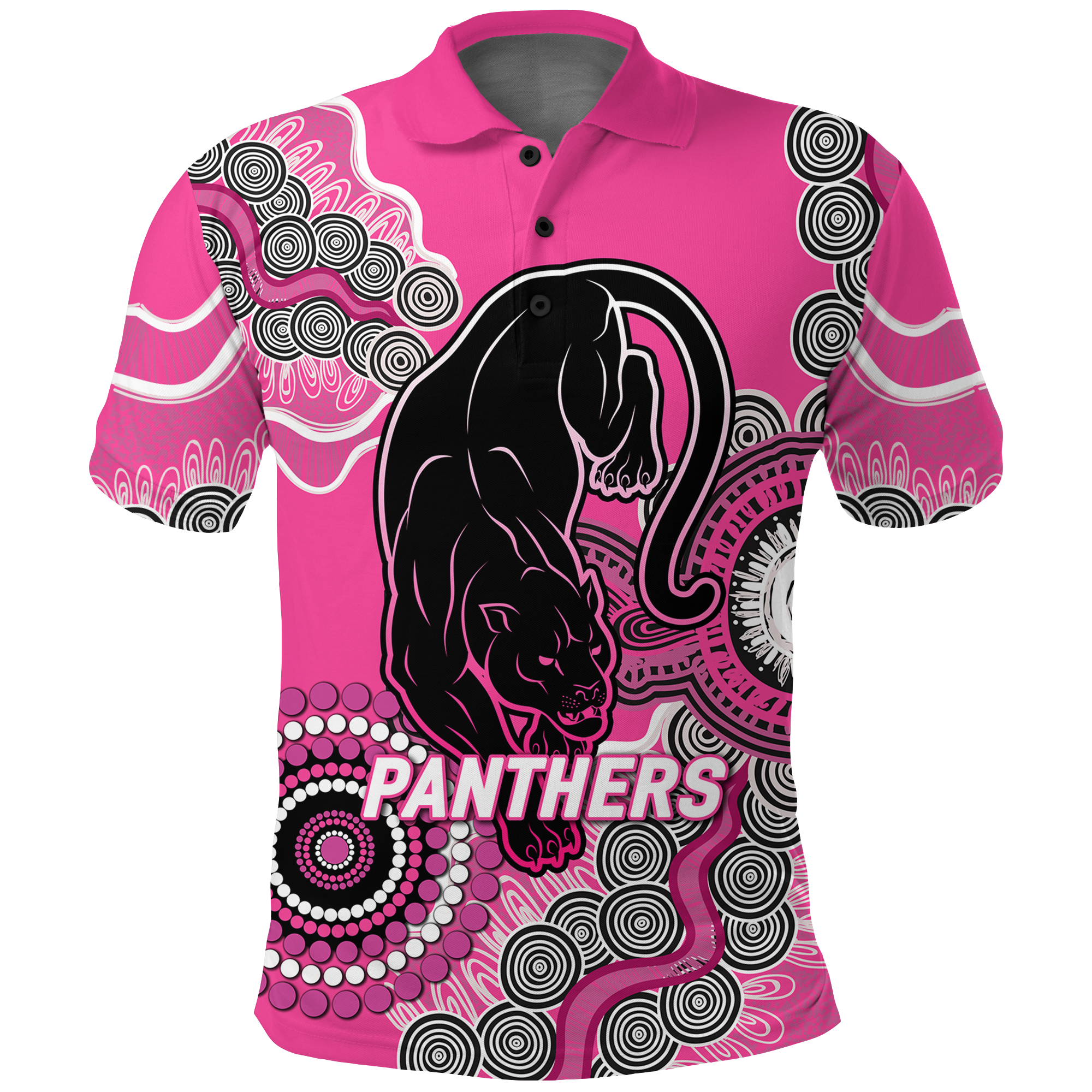 (Custom Personalised) Panthers Rugby 2022 Aboriginal Art Polo Shirt - - Vibe Hoodie Shop