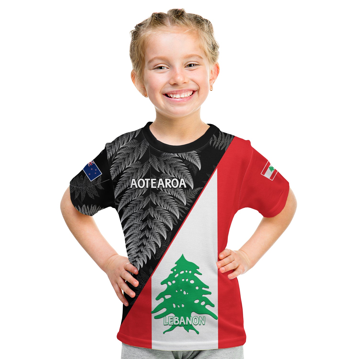 New Zealand And Lebanon T Shirt 2023 Aotearoa Fern With Lebanese Cedar - Vibe Hoodie Shop