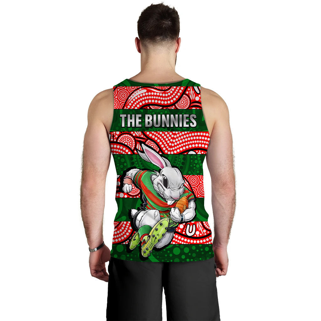 Rabbitohs Rugby The Bunnies Aboriginal Men Tank Top - - Vibe Hoodie Shop