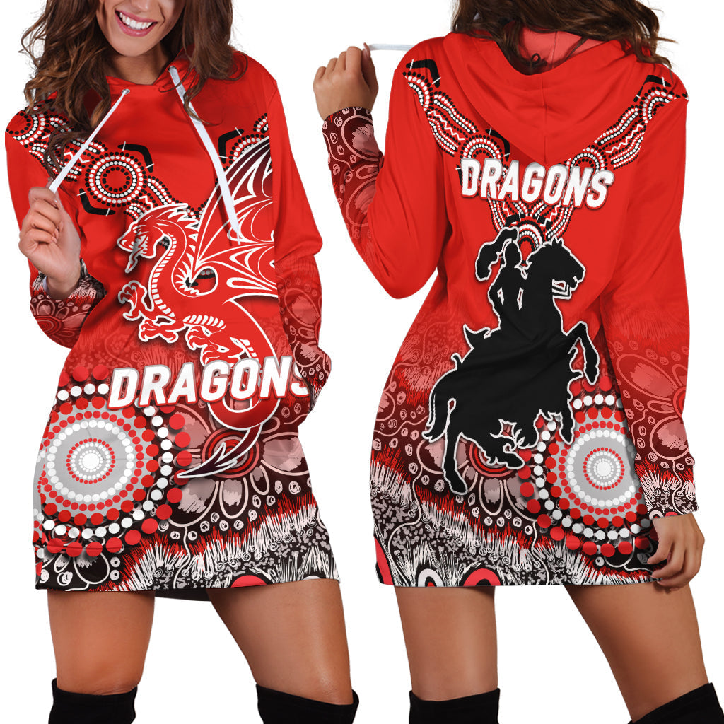 Dragons Rugby 2022 Aboriginal Art Hoodie Dress