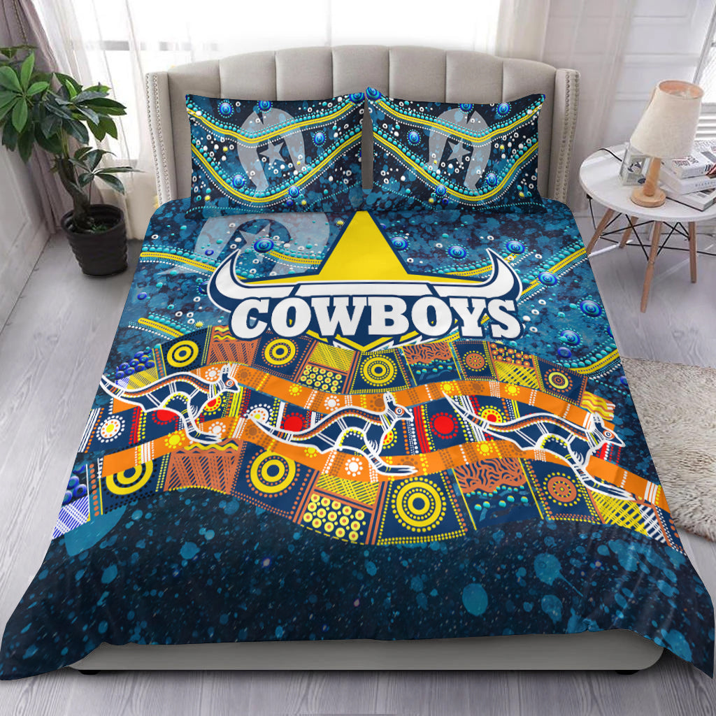 NAIDOC Week Cowboys Bedding Set - Aboriginal Dot Painting - - Vibe Hoodie Shop