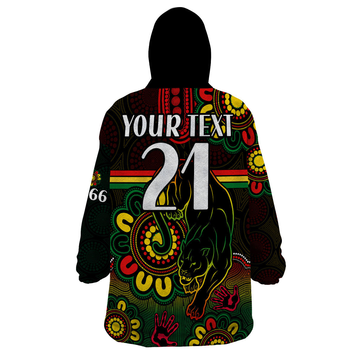 (Custom Personalised) NRL Penrith Panthers Rugby Wearable Blanket Hoodie Panthers 1966 Aboriginal - Vibe Hoodie Shop