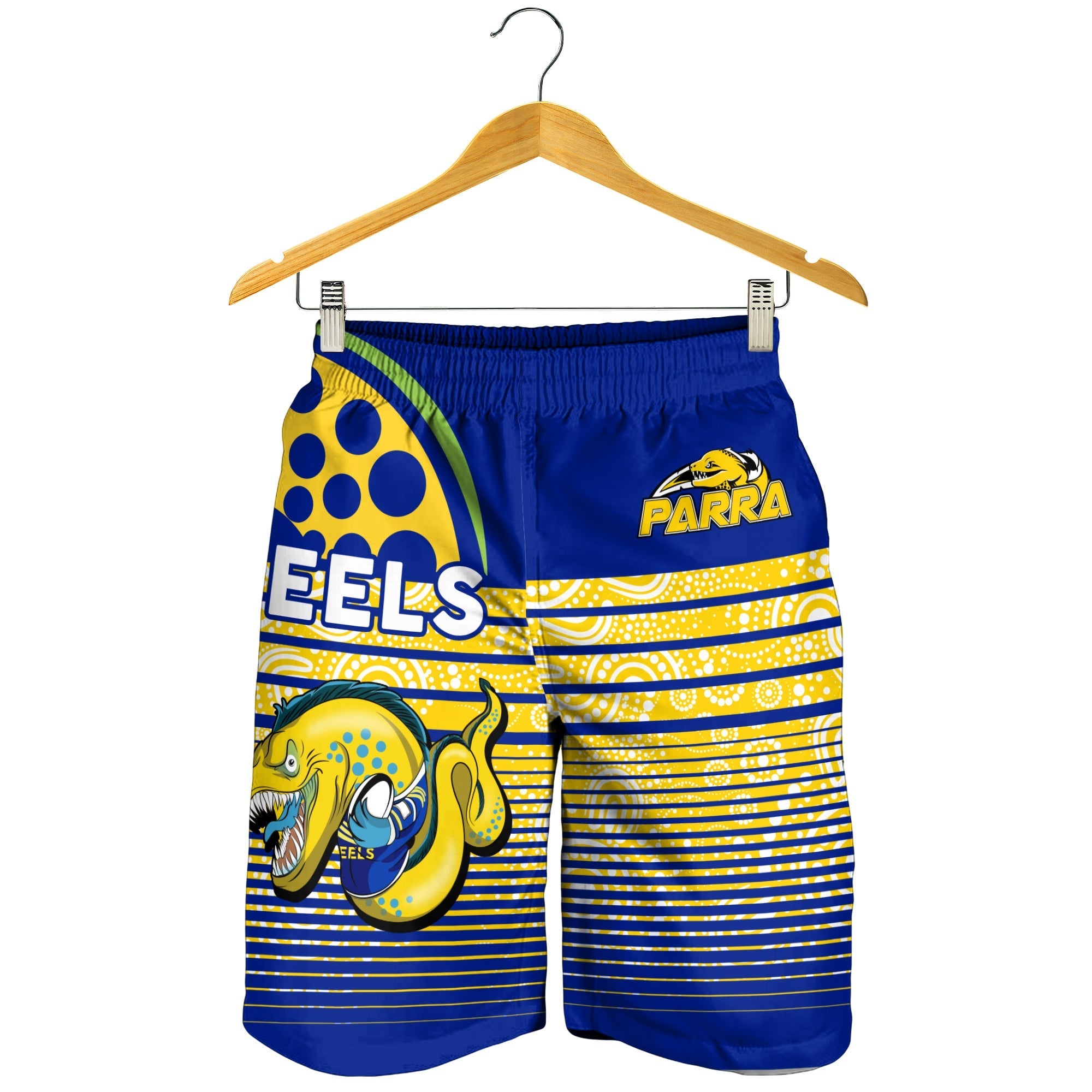 Eels Rugby Parra Aboriginal Blue And Gold Men Short - - Vibe Hoodie Shop
