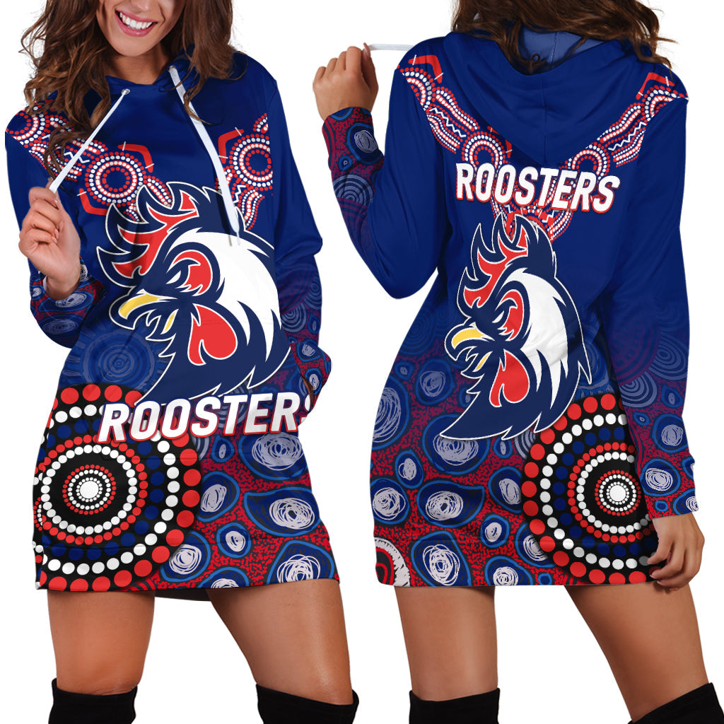 Roosters Rugby 2022 Aboriginal Art Hoodie Dress