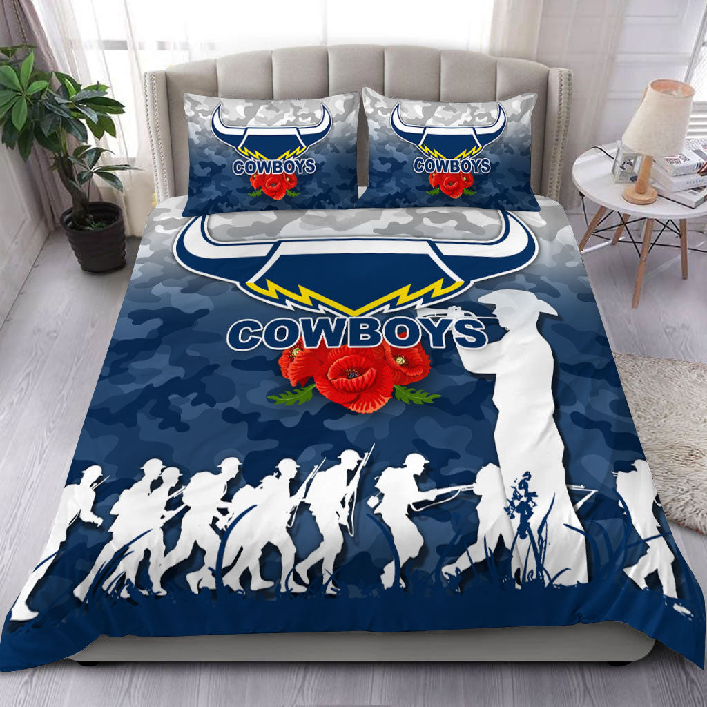 North Queensland Cowboys ANZAC Day Camo Bedding Set - - Vibe Hoodie Shop