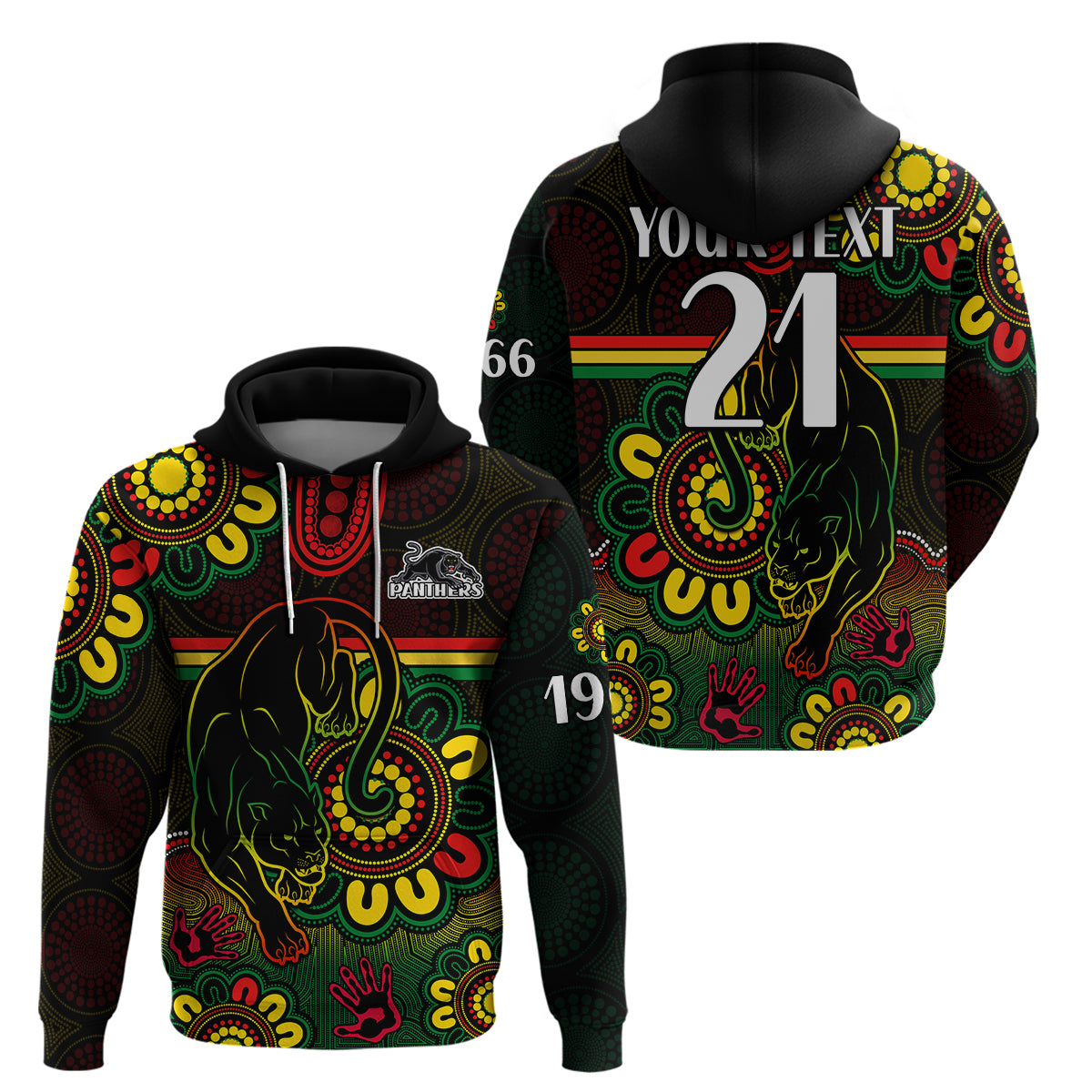 (Custom Personalised) NRL Penrith Panthers Rugby Hoodie Panthers 1966 Aboriginal LT9 - Vibe Hoodie Shop