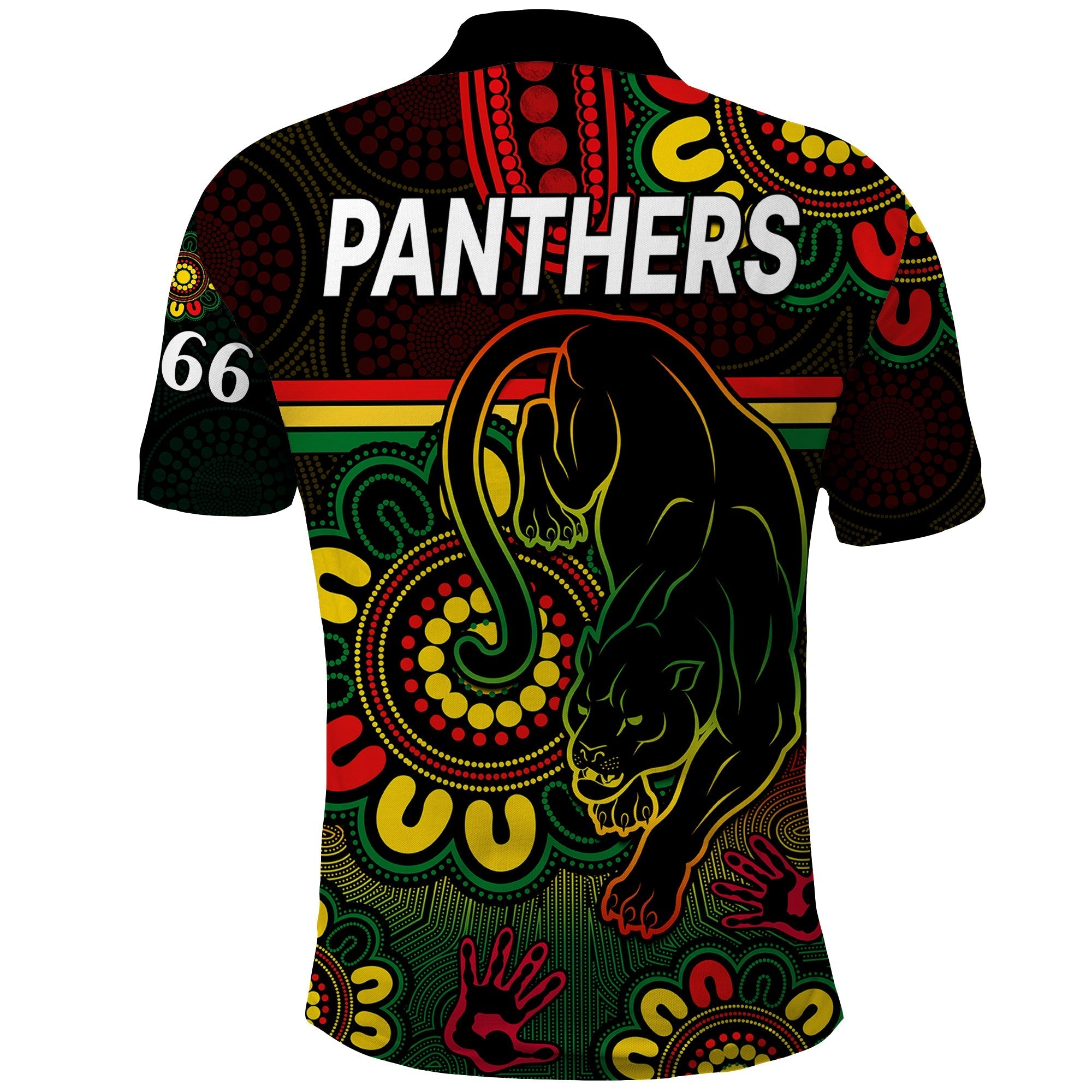 NRL Penrith Panthers Rugby Polo Shirt Panthers 1966 Aboriginal LT9 - Vibe Hoodie Shop