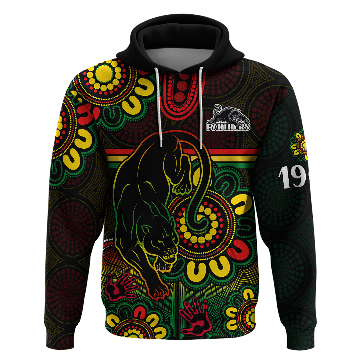 NRL Penrith Panthers Rugby Hoodie Panthers 1966 Aboriginal LT9 - Vibe Hoodie Shop