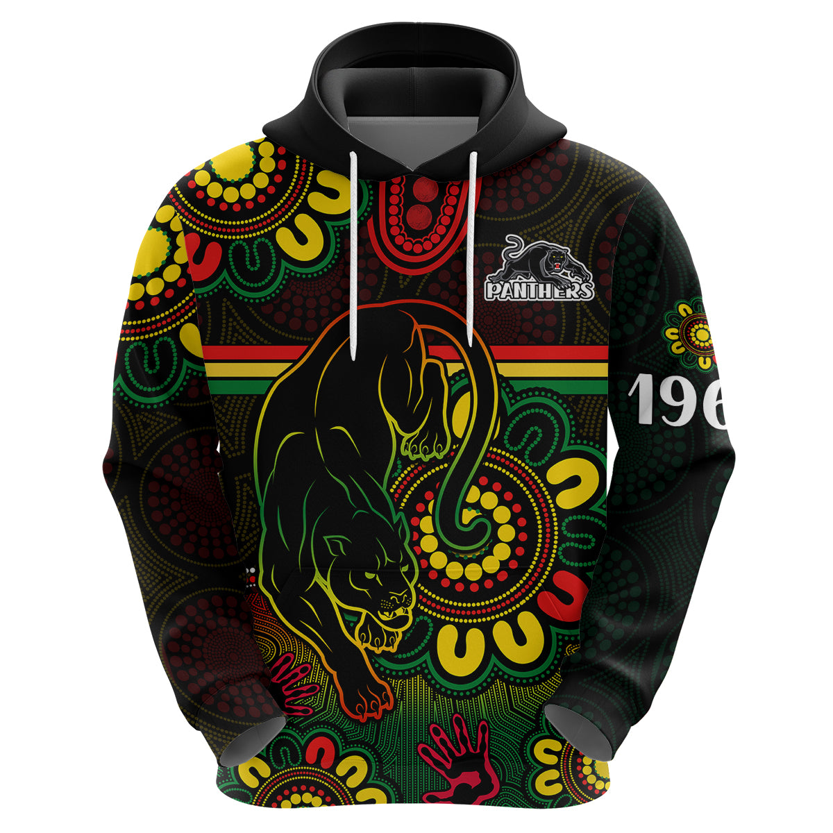 NRL Penrith Panthers Rugby Hoodie Panthers 1966 Aboriginal LT9 - Vibe Hoodie Shop