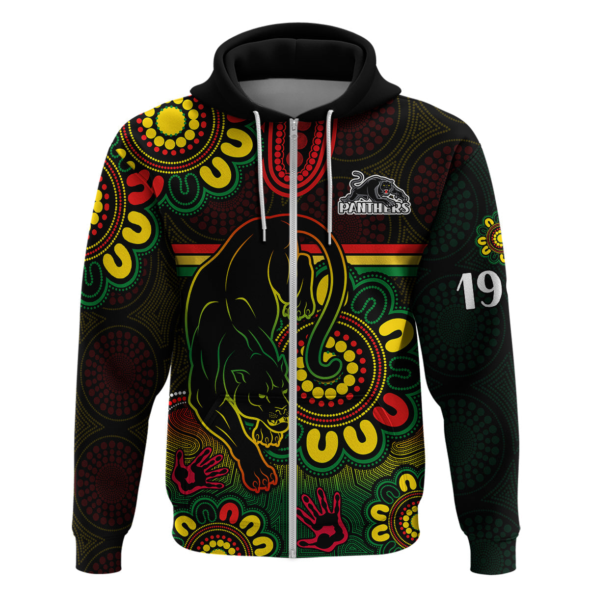 NRL Penrith Panthers Rugby Hoodie Panthers 1966 Aboriginal LT9 - Vibe Hoodie Shop
