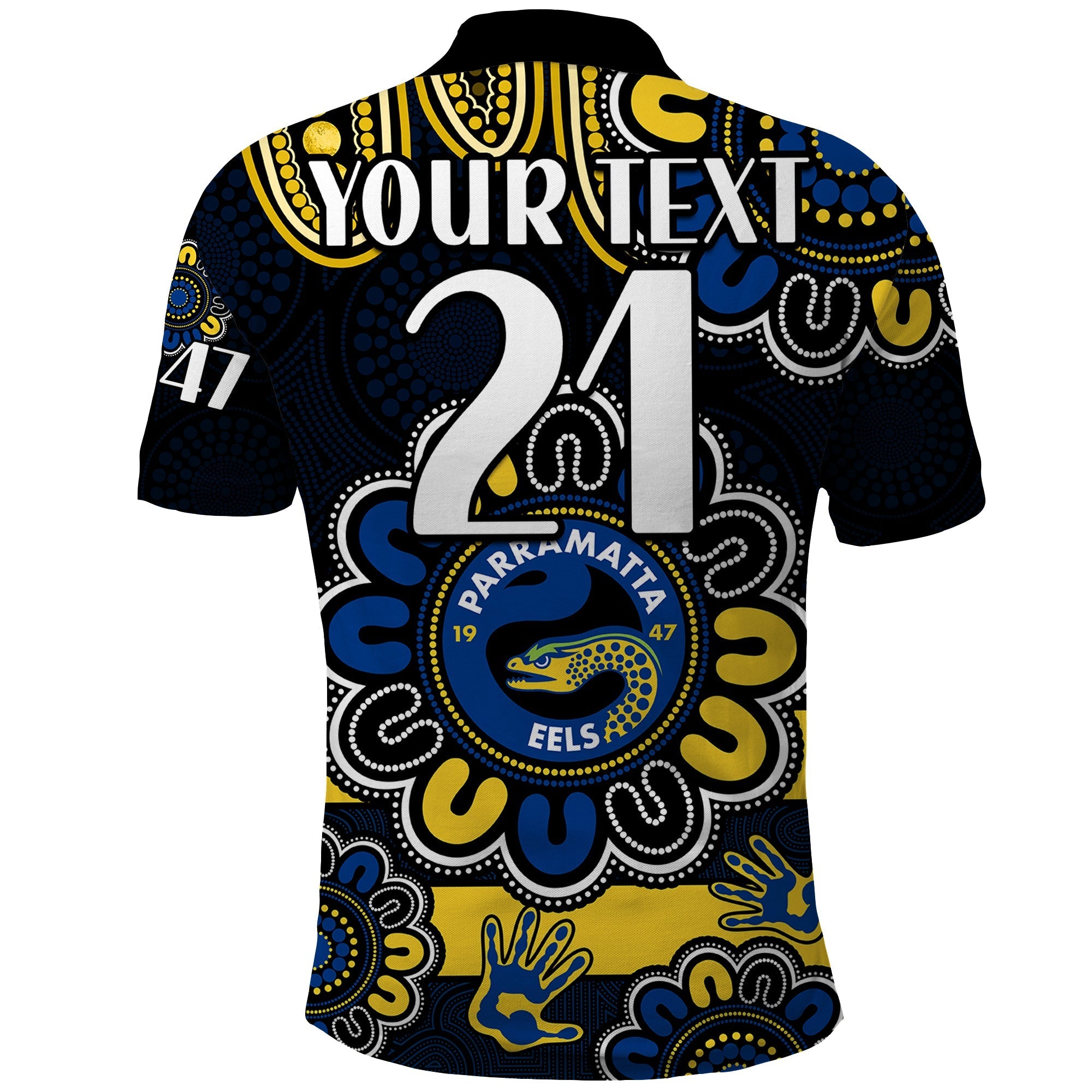(Custom Personalised) NRL Parramatta Eels Rugby Polo Shirt Eels 1947 Aboriginal LT9 - Vibe Hoodie Shop