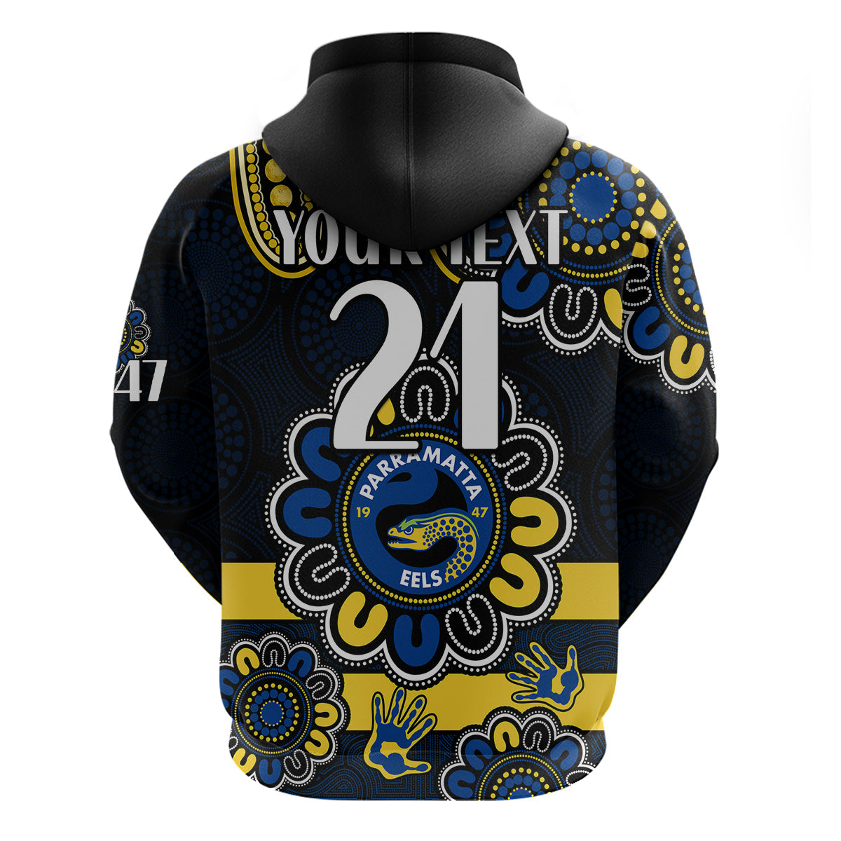 (Custom Personalised) NRL Parramatta Eels Rugby Hoodie Eels 1947 Aboriginal LT9 - Vibe Hoodie Shop