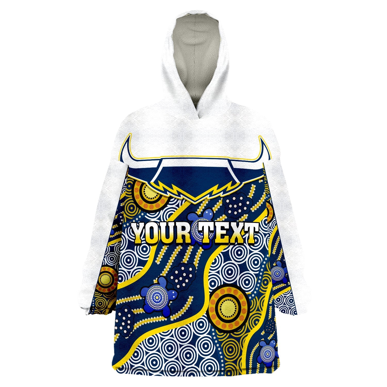 (Custom Personalised) Cowboys North Queensland Indigenous Wearable Blanket Hoodie - Vibe Hoodie Shop