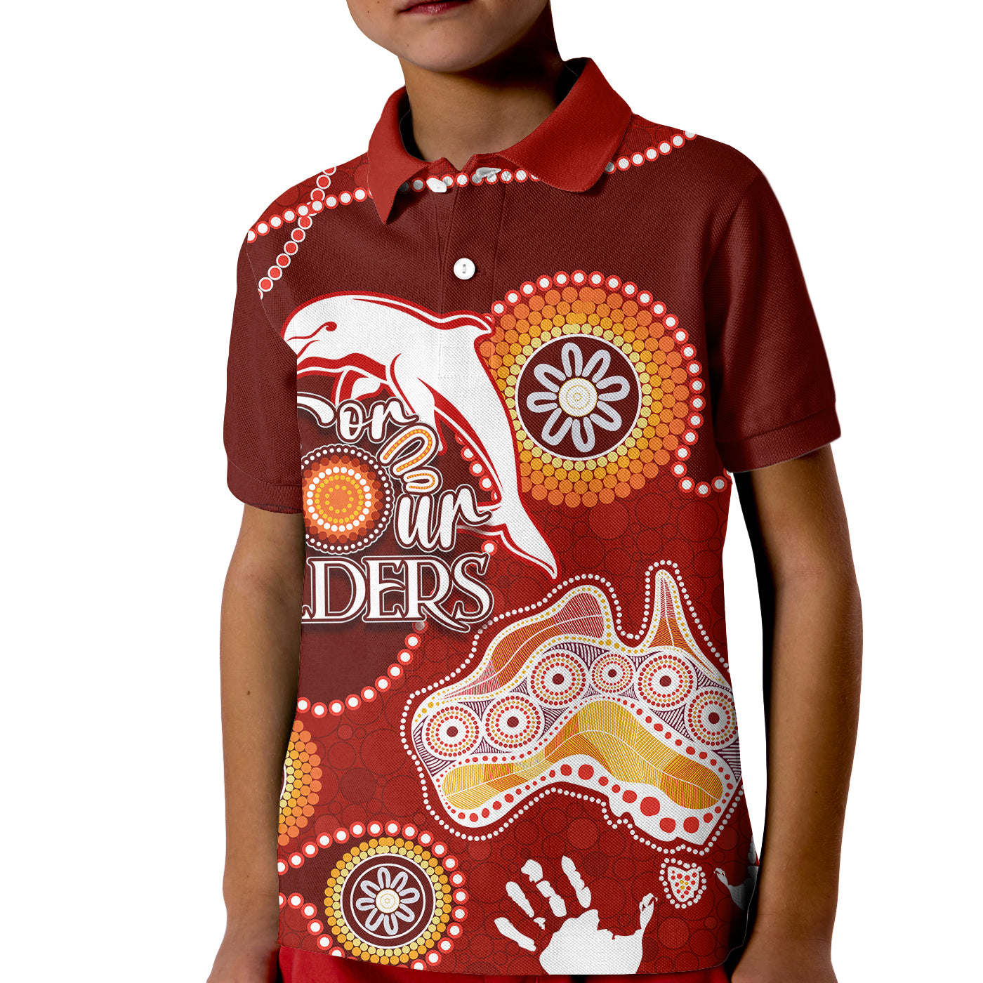 personalised-naidoc-week-2023-nrl-dolphins-for-our-elders-kid-polo-shirt