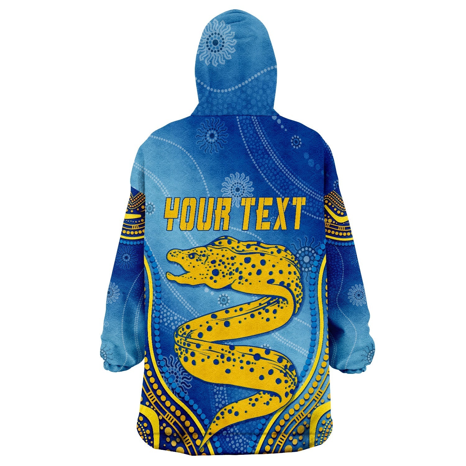 Personalised Parramatta Rugby Eels Aboriginal Simple Style Wearable Blanket Hoodie - Vibe Hoodie Shop