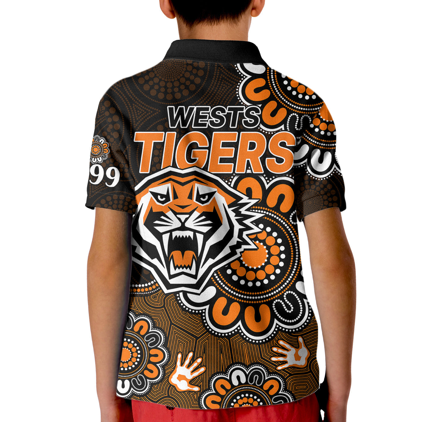 nrl-wests-tigers-rugby-founded-1999-aboriginal-kid-polo-shirt