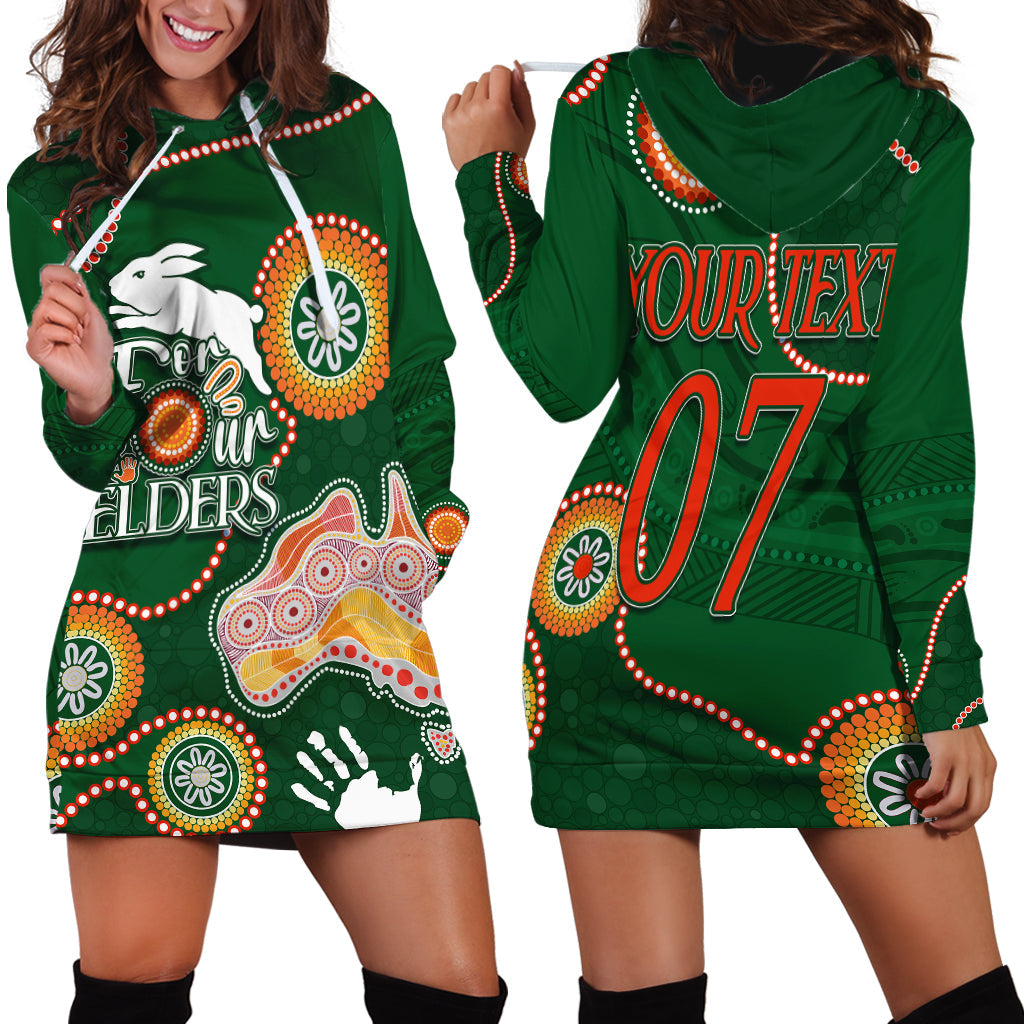 Personalised NAIDOC Week 2023 NRL Rabbitohs For Our Elders Hoodie Dress - Vibe Hoodie Shop