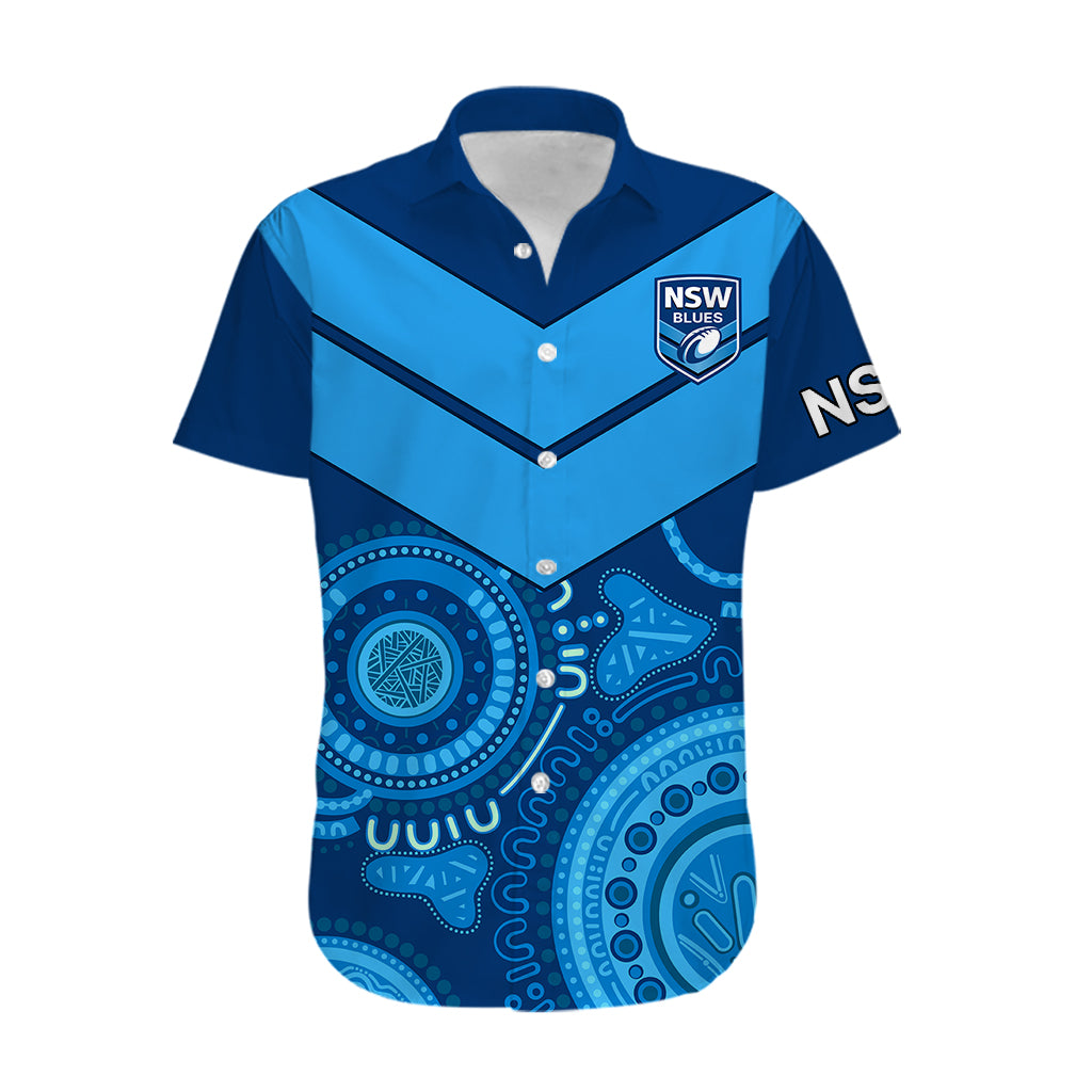 (Custom Personalised) New South Wales Rugby Hawaiian Shirt Indigenous NSW Blues - Vibe Hoodie Shop