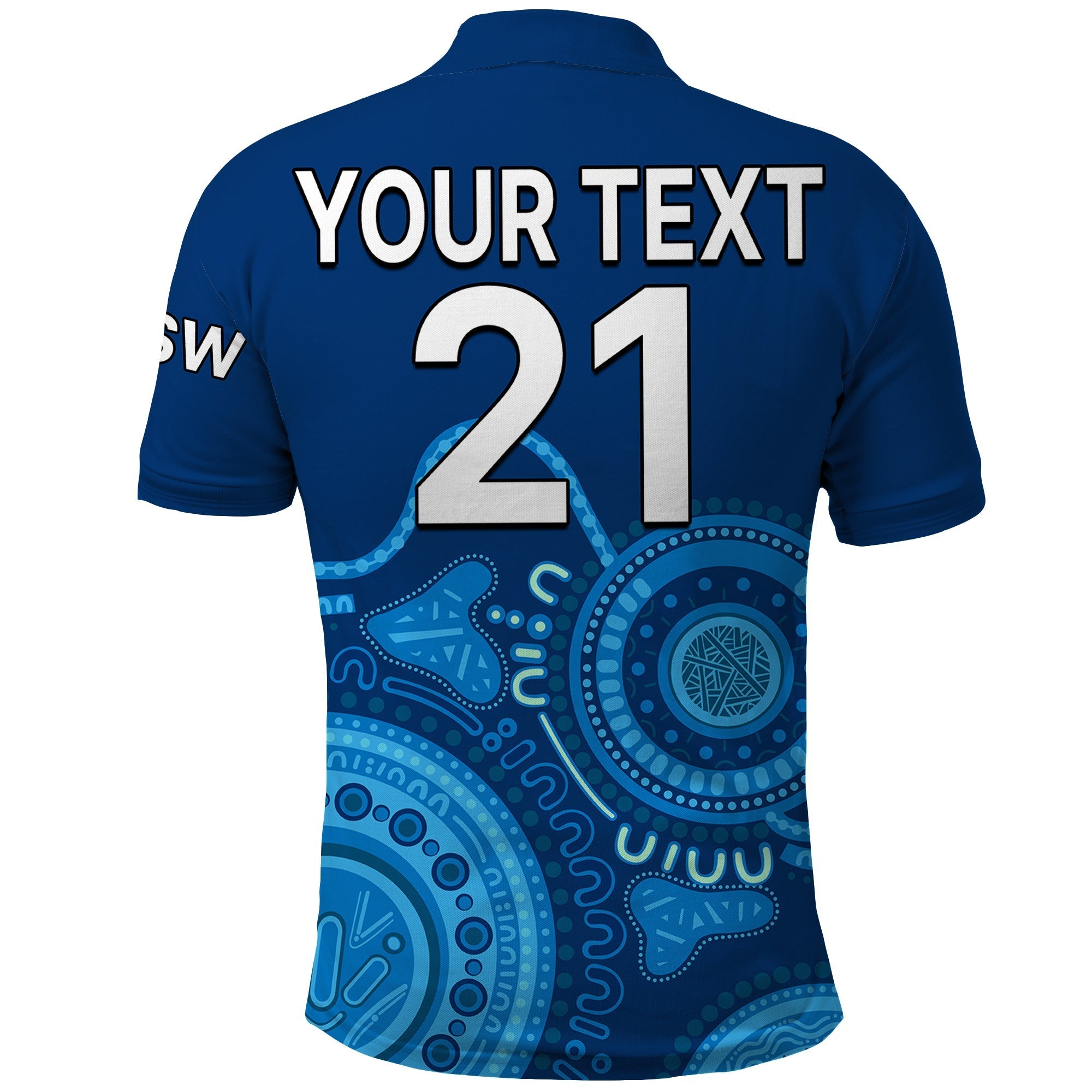(Custom Personalised) New South Wales Rugby Polo Shirt Indigenous NSW Blues LT9 - Vibe Hoodie Shop