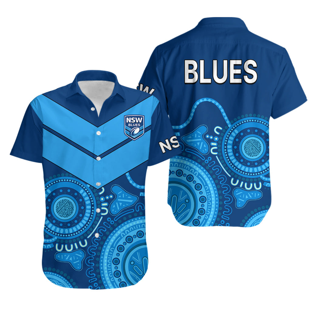 New South Wales Rugby Hawaiian Shirt Indigenous NSW Blues - Vibe Hoodie Shop