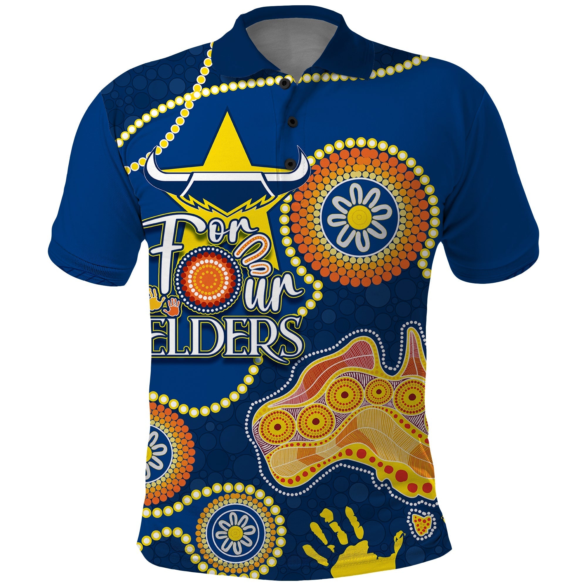 Personalised NAIDOC Week 2023 NRL Cowboys For Our Elders Polo Shirt - Vibe Hoodie Shop