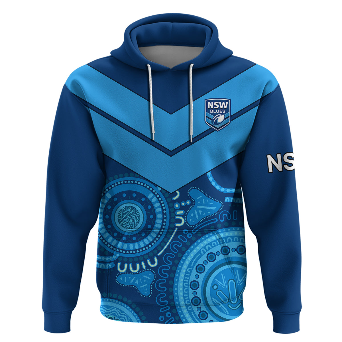 New South Wales Rugby Hoodie Indigenous NSW Blues LT9 - Vibe Hoodie Shop