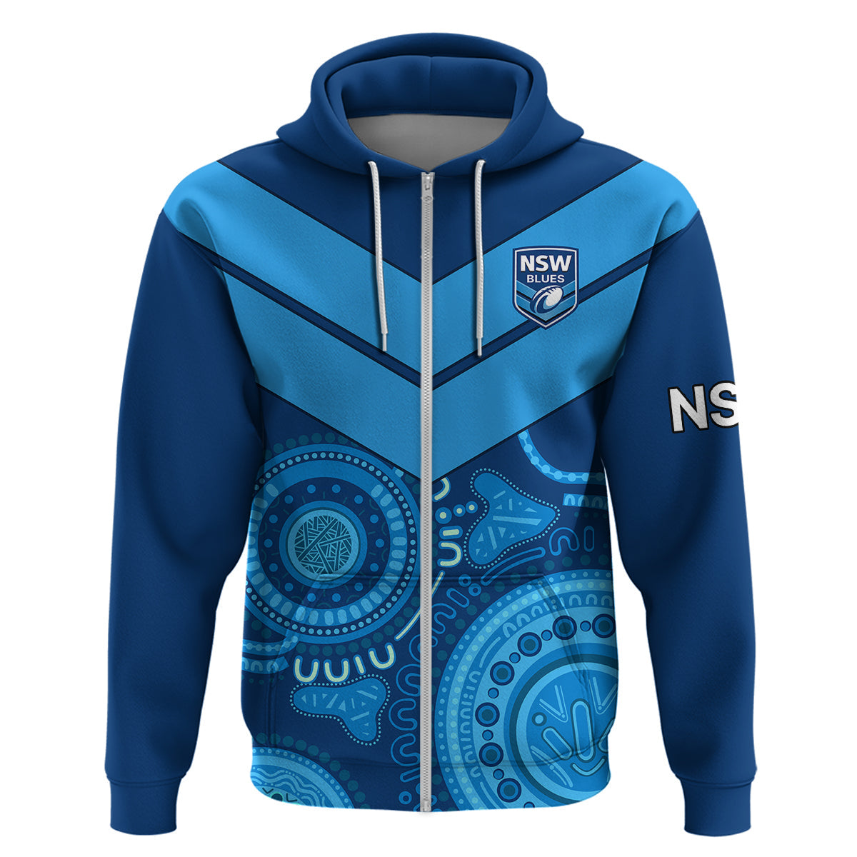 New South Wales Rugby Hoodie Indigenous NSW Blues LT9 - Vibe Hoodie Shop
