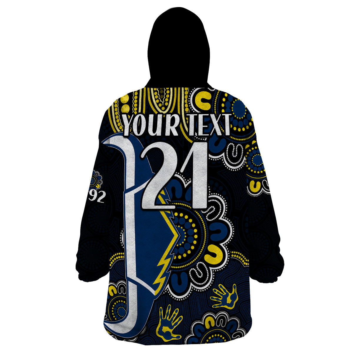 (Custom Personalised) NRL North Queensland Cowboys Rugby Wearable Blanket Hoodie Est 1992 Aboriginal - Vibe Hoodie Shop