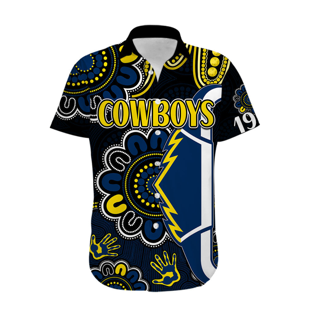 NRL North Queensland Cowboys Rugby Hawaiian Shirt Est 1992 Aboriginal - Vibe Hoodie Shop