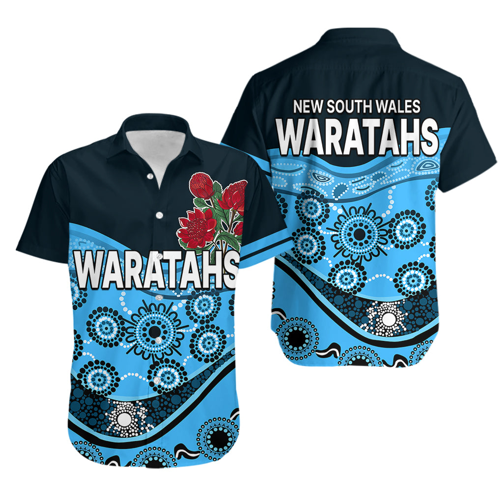 Waratahs Rugby Hawaiian Shirt NSW Red Waratahs Indigenous - Vibe Hoodie Shop